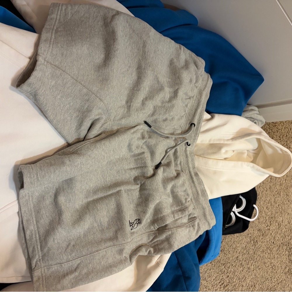 OVO Light Gray Men's Fleece Drawstring Shorts
